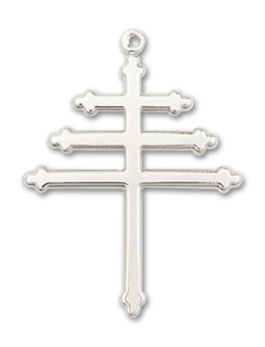 Maronite Cross Custom Pendant - Sterling Silver