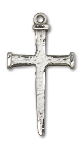 Nail Cross Custom Pendant - Sterling Silver