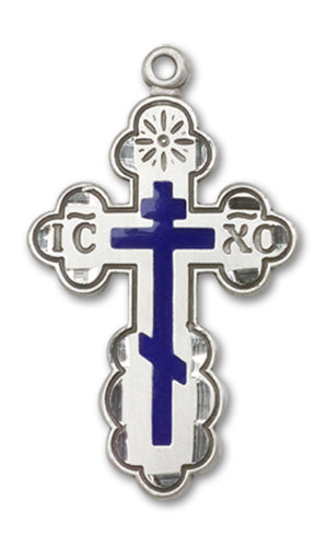 St. Olga Cross Custom Pendant - Sterling Silver