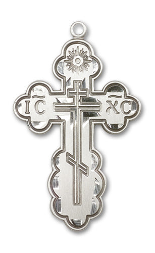St. Olga Cross Custom Pendant - Sterling Silver