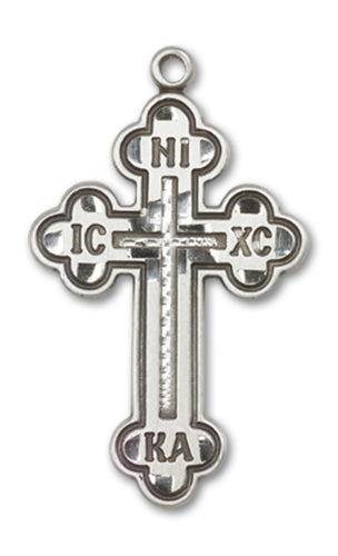 Russian Cross Custom Pendant - Sterling Silver