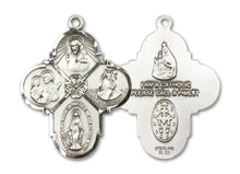 Load image into Gallery viewer, 4-Way Cross Custom Pendant - Sterling Silver
