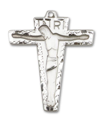 Primative Crucifix Custom Pendant - Sterling Silver