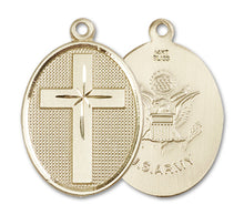 Load image into Gallery viewer, Cross / Army Custom Pendant - Yellow Gold
