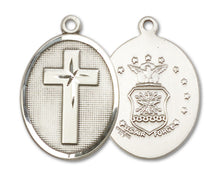 Load image into Gallery viewer, Cross / Air Force Custom Pendant - Sterling Silver

