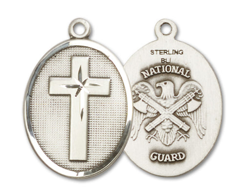 Cross / National Guard Custom Pendant - Sterling Silver