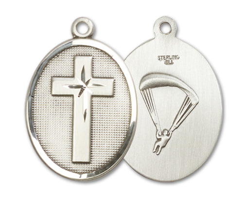Cross / Paratrooper Custom Pendant - Sterling Silver