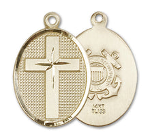 Load image into Gallery viewer, Cross / Coast Guard Custom Pendant - Yellow Gold
