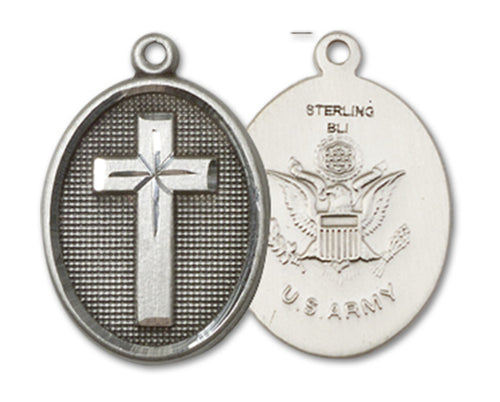 Cross / Army Custom Pendant - Sterling Silver