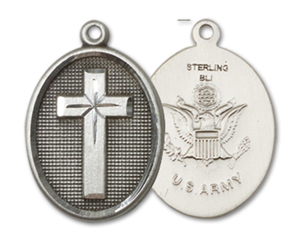 Cross / Army Custom Pendant - Sterling Silver