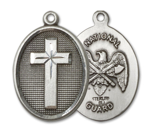 Cross / National Guard Custom Pendant - Sterling Silver