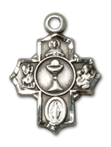 Communion 5-Way Cross Custom Pendant - Sterling Silver