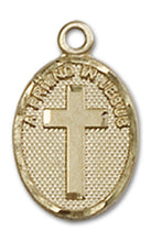 Load image into Gallery viewer, Friend In Jesus Cross Custom Pendant - Yellow Gold
