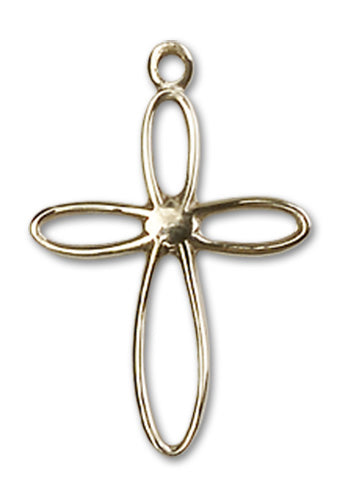 Loop Cross Custom Pendant in Sterling Silver, 14kt Yellow Gold, or 1 ...