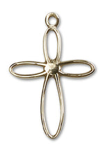 Load image into Gallery viewer, Loop Cross Custom Pendant - Yellow Gold
