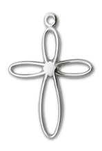Load image into Gallery viewer, Loop Cross Custom Pendant - Sterling Silver
