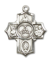 Load image into Gallery viewer, New Family 5-Way Cross Custom Pendant - Sterling Silver
