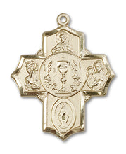 Load image into Gallery viewer, 5-Way Cross Custom Pendant - Yellow Gold
