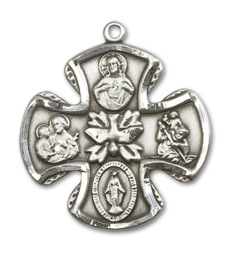 5-Way Cross Custom Pendant - Sterling Silver
