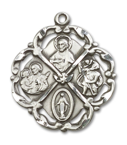 5-Way Cross Custom Pendant - Sterling Silver