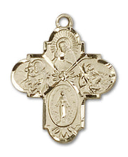 Load image into Gallery viewer, 4-Way Cross Custom Pendant - Yellow Gold
