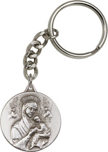 Load image into Gallery viewer, Our Lady of Perpetual Health Keychain - Silver Oxide
