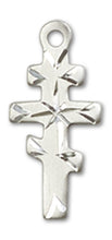 Load image into Gallery viewer, Greek Orthadox Cross Custom Pendant - Sterling Silver
