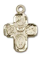 Load image into Gallery viewer, 4-Way Cross Custom Pendant - Yellow Gold
