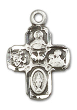 Load image into Gallery viewer, 4-Way Cross Custom Pendant - Sterling Silver
