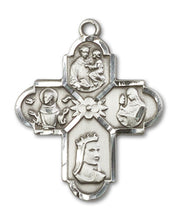 Load image into Gallery viewer, Franciscan 4-Way Cross Custom Pendant - Sterling Silver
