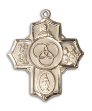 Load image into Gallery viewer, Blended Family 5-Way Cross Custom Pendant - Yellow Gold
