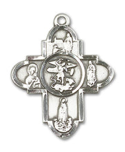 Load image into Gallery viewer, Our Lady 5-Way Cross Custom Pendant - Sterling Silver
