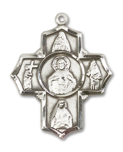 Scapular 4-Way Cross Custom Pendant - Sterling Silver