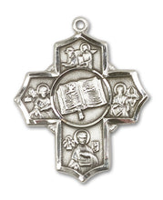 Load image into Gallery viewer, Apostle 5-Way Cross Custom Pendant - Sterling Silver
