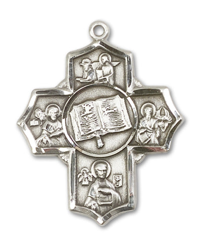 Apostle 5-Way Cross Custom Pendant - Sterling Silver