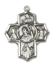 Load image into Gallery viewer, Irish 5-Way Cross Custom Pendant - Sterling Silver
