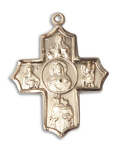 Load image into Gallery viewer, Sacred Heart 5-Way Cross Custom Pendant - Yellow Gold
