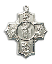 Load image into Gallery viewer, Warrior 5-Way Cross Custom Pendant - Sterling Silver
