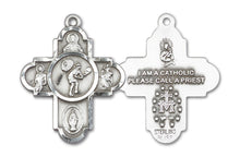 Load image into Gallery viewer, 5-Way Cross Tennis Custom Pendant - Sterling Silver
