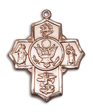 Load image into Gallery viewer, 5-Way Cross / Army Custom Pendant - Yellow Gold
