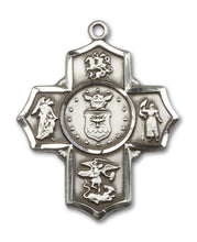 Load image into Gallery viewer, 5-Way Cross / Air Force Custom Pendant - Sterling Silver
