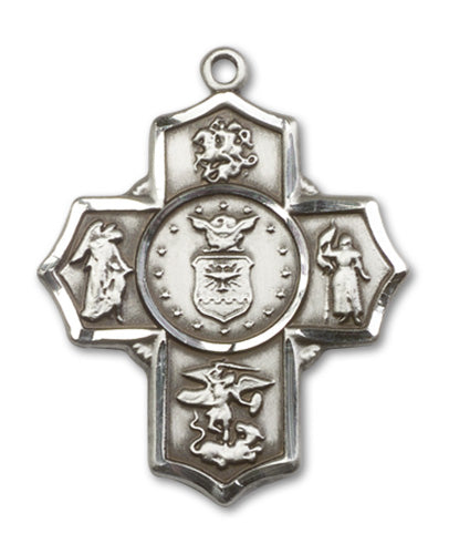 5-Way Cross / Air Force Custom Pendant - Sterling Silver