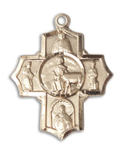 Load image into Gallery viewer, 5-Way Cross / Special Needs Custom Pendant - Yellow Gold
