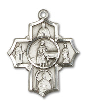 Load image into Gallery viewer, 5-Way Cross / Special Needs Custom Pendant - Sterling Silver
