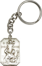 Load image into Gallery viewer, St. Christopher Keychain - Silver Oxide
