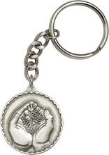 Load image into Gallery viewer, Faith Hand Serenity Keychain - Silver Oxide
