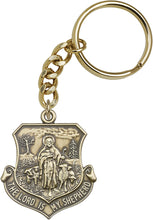 Load image into Gallery viewer, Lord Is My Shepherd Keychain - Gold Oxide
