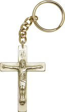 Load image into Gallery viewer, Crucifix Keychain - Gold Oxide

