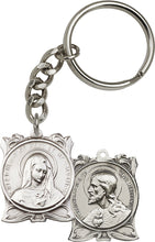 Load image into Gallery viewer, Immaculate Heart of Mary Keychain - Silver Oxide
