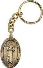 Load image into Gallery viewer, Divine Mercy Keychain - Gold Oxide
